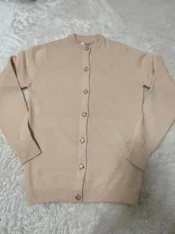 Gladstone 베이지 계열 얇은 오렌지 캐시미어 긴팔 가디건