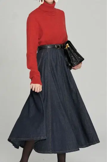 20s 또 다른 일기 하이웨스트 데님 스커트