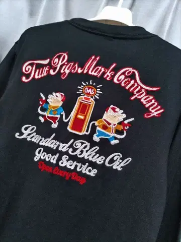 새상품급 스튜디오 다치산 롱T 롱 슬리브 체인 스티치