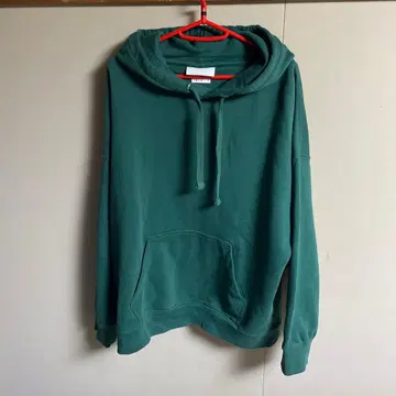 H&M Blank Staples 헤비웨이트 맨투맨 후드티 그린