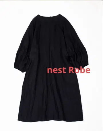nest Robe 사프란 린넨 원피스 프리 사이즈 블랙
