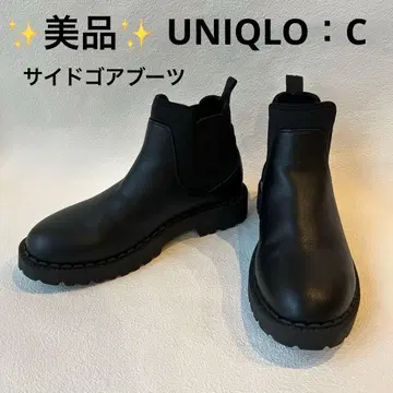 새상품급 UNIQLO:C 유니클로 C 사이드 고어 부츠 블랙 통굽