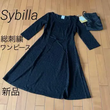 시빌라 총 자수 원피스 블랙 언더 원피스 포함 L 사이즈 택 포함 새상품
