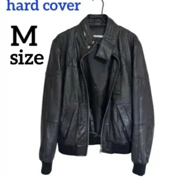 하드 커버 남성용 블랙 가죽 라이더 자켓 M 양가죽