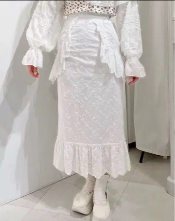 레이스 콤비 스커트 merry jenny