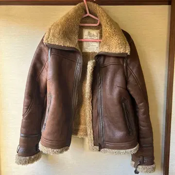 moussy 마우지 무스탕 코트 라이더 보아 안감 숏 기장 브라운