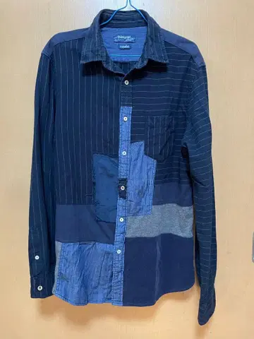 desigual 패치워크 긴팔 셔츠 스트라이프