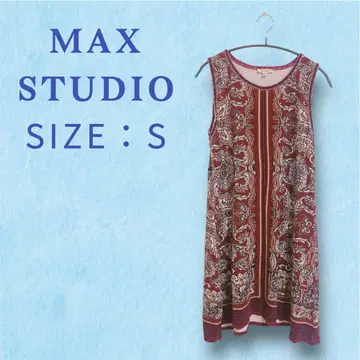 MAX STUDIO 슬리브리스 원피스 원피스 버건디 S