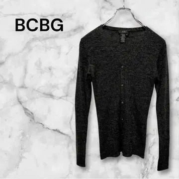 BCBG 가디건 긴팔 블랙 앞 버튼 레귤러 기장 M 사이즈