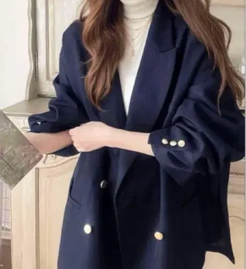 classicalelf 사이드 슬릿 오버 자켓 네이비 M