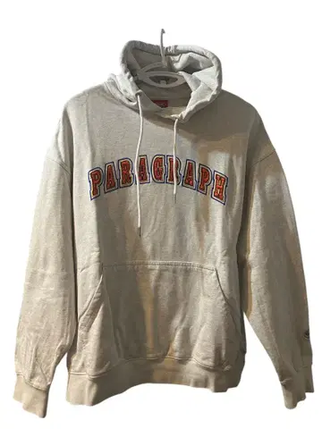 PARAGRAPH 후드 부착 후드티 화이트 그레이