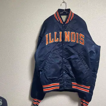USA제 ILLINOIS 칼리지 바시티 자켓 사이즈 L