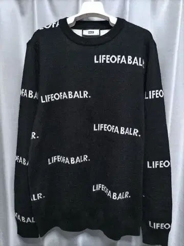 볼러 올 패턴 울 혼방 스웨터