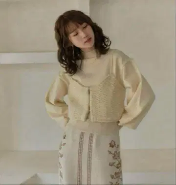 [ Eaphi ] warm knit bustier 아이보리