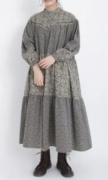 사만사 모스2 꽃무늬 패치워크 원피스