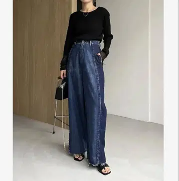 베르소 라이트 온스 코쿤 프린지 데님