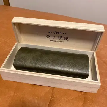 미사용 새상품 금자안경 안경 케이스 오동나무 상자 카키