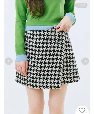 로빙 체크 스커트 숏 팬츠