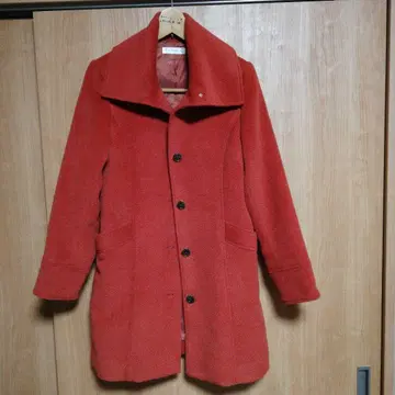 Golden Bear 레드 롱 코트 M