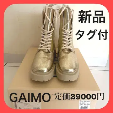 GAIMO 골드 레이스업 부츠 새상품 택 포함 사이즈 3 야마다야