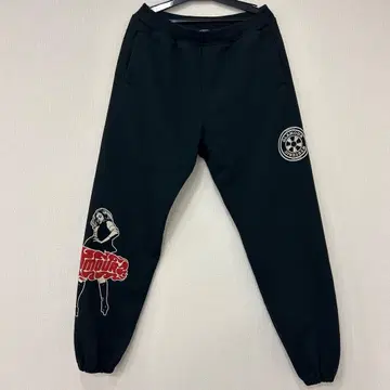 HYSTERIC GLAMOUR 그래픽 조거 팬츠 블랙