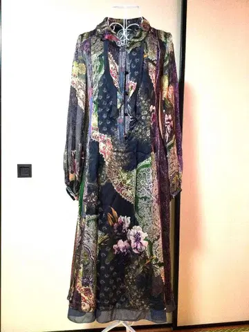 수입 로싸 꽃무늬 롱 드레스 멀티컬러 42