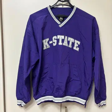레어 [ 캔자스 주립대학 ] 자수 풀오버 나일론 자켓 / 남성용 XL