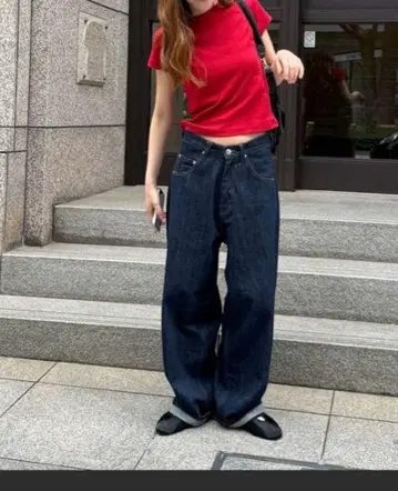 choice_cnl 테이퍼드 데님 팬츠