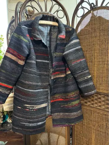 핸드메이드 손뜨개 오시마 반 코트