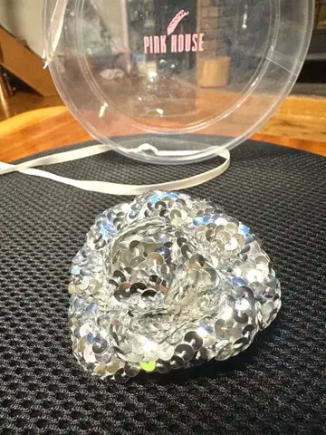 PINK HOUSE 실버 스팽글 브로치