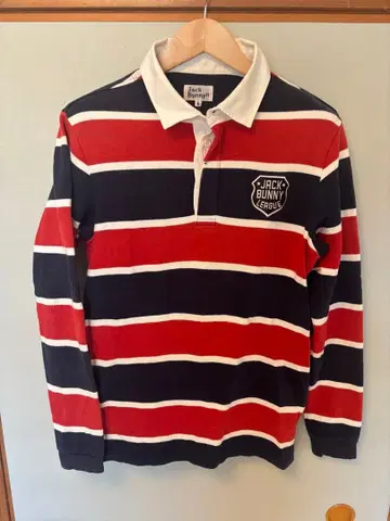 Jack Bunny!! 스트라이프 긴팔 피케 셔츠 사이즈 6