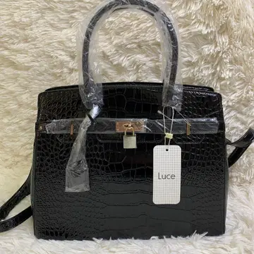 미사용 새상품 악어 엠보싱 핸드백 2way 블랙 숄더