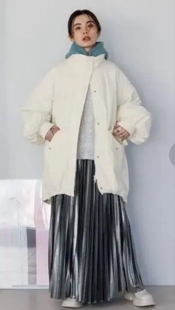 JEANASiS 화이트 다운 자켓 2way