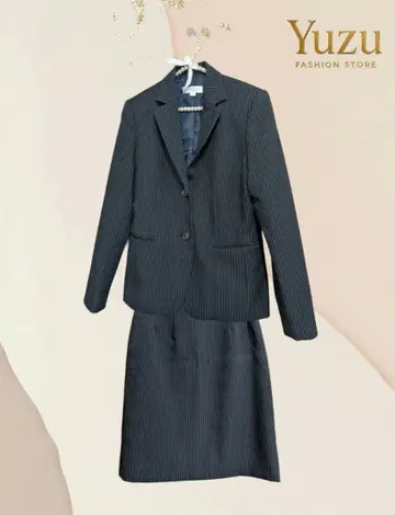 SORIENIA 네이비 스트라이프 스커트 수트 11AR