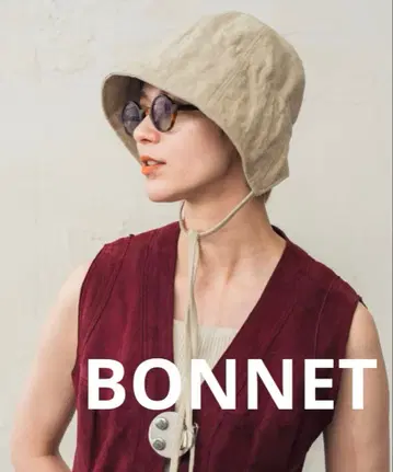 ORIENT MILLINERY 린넨 보닛 햇 끈 포함