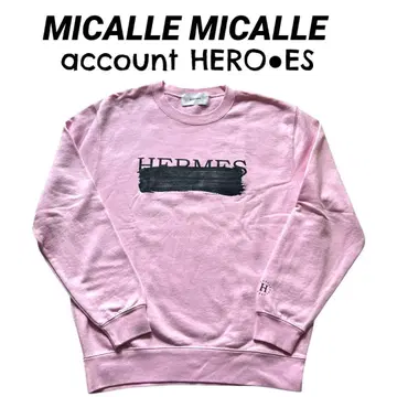 MICALLE MICALLE 맨투맨 핑크 H 로고 트레이닝복