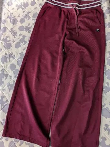 지스타로우 와이드 스웨트 팬츠 와인 M