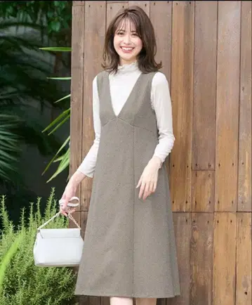 컷 트위드 오버롤 스커트 ( any SiS )