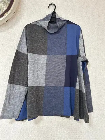 코타케 마사유 체커 무늬 니트