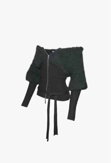 theredthered S contrast zip knit