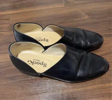 스포크 블랙 가죽 로퍼 스포크 슈즈