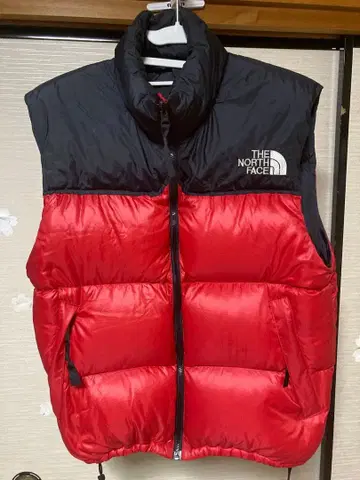 THE NORTH FACE 다운 베스트 NF003AS M 빨간색/블랙