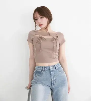 앤드마리 andmary 베베 리본 탑