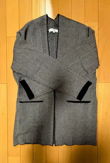 헤링본 패턴 긴팔 가디건