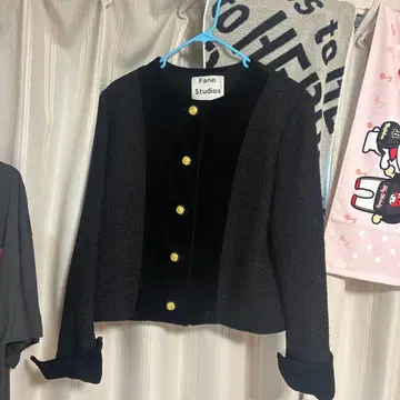 Fano Studios 노카라 블랙 자켓