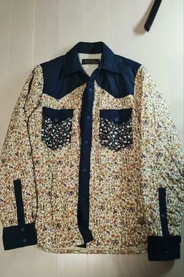 ALDIES 플라워 프린트 퀼팅 셔츠 자켓