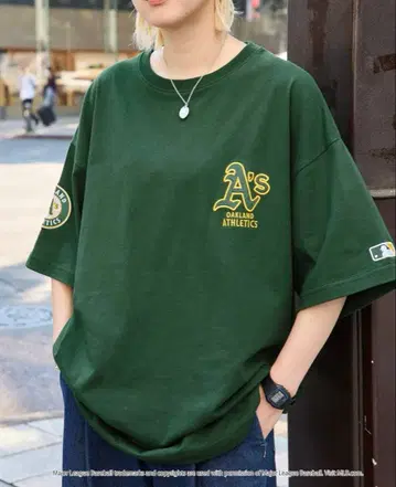 MLB/메이저리그베이스볼 빅 실루엣 반팔 티셔츠