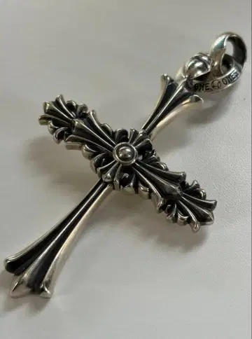 [새상품] 론원즈 펜던트 크롬 크로스 라지 ID 반지 링크드 실크