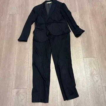 KUMIKYOKU 네이비 스트라이프 수트 셋업 사이즈 2