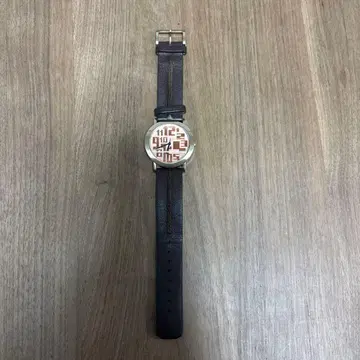 장 폴 고티에 브라운 가죽 쿼츠 손목시계